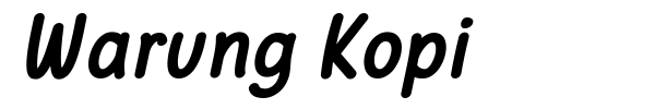 Warung Kopi font preview
